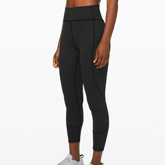 Lululemon In Movement Tight 25" *Everlux - 8 Black - Picture 1 of 6